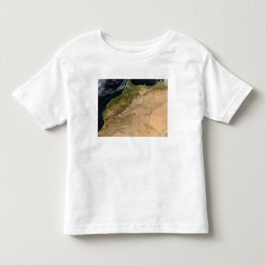Satelliet-uitzicht van Marokko Kinder Shirts (Voorkant)