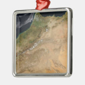 Satelliet-uitzicht van Marokko Metalen Ornament (Links)