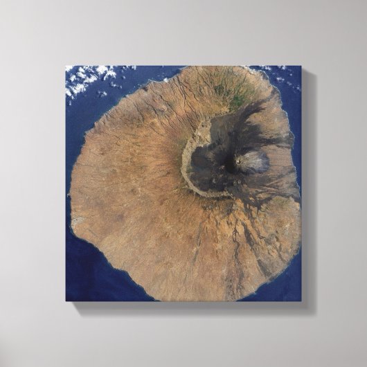 Satelliet-uitzicht van Mount Fogo Canvas Afdruk (Voorkant)