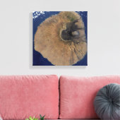 Satelliet-uitzicht van Mount Fogo Canvas Afdruk (Insitu (Woonkamer))