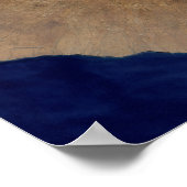 Satelliet-uitzicht van Mount Fogo Poster (Hoek)