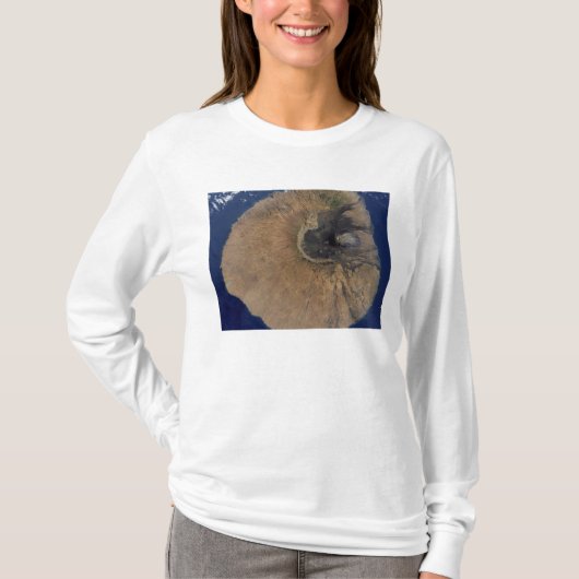 Satelliet-uitzicht van Mount Fogo T-shirt (Voorkant)