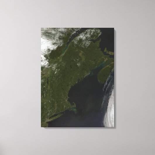 Satelliet uitzicht van New England Canvas Afdruk (Voorkant)