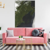Satelliet uitzicht van New England Canvas Afdruk (Insitu (Woonkamer))