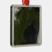 Satelliet uitzicht van New England Metalen Ornament (Rechts)