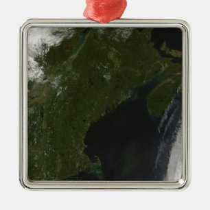 Satelliet uitzicht van New England Metalen Ornament