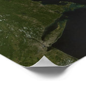 Satelliet uitzicht van New England Poster (Hoek)