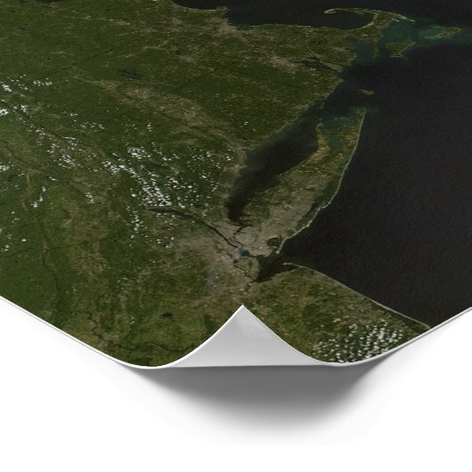 Satelliet uitzicht van New England Poster (Hoek)