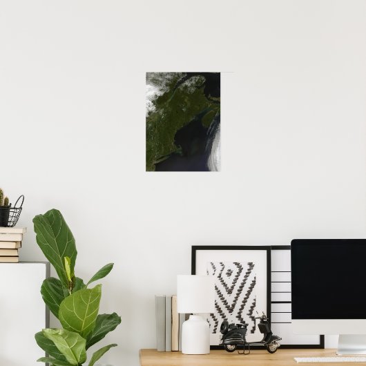 Satelliet uitzicht van New England Poster (Thuiskantoor)