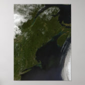 Satelliet uitzicht van New England Poster (Voorkant)