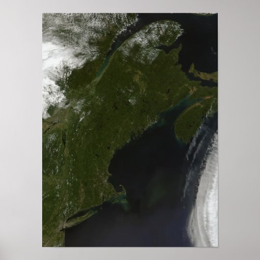 Satelliet uitzicht van New England Poster (Voorkant)