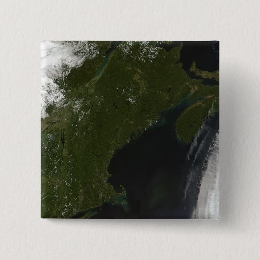 Satelliet uitzicht van New England Vierkante Button 5,1 Cm (Voorkant)