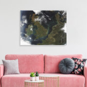 Satelliet-uitzicht van Noord-Europa Canvas Afdruk (Insitu (Woonkamer))