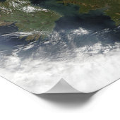 Satelliet-uitzicht van Noord-Europa Poster (Hoek)