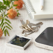 Satelliet-uitzicht van Noord-Europa Sleutelhanger (Zijkant)