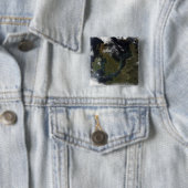 Satelliet-uitzicht van Noord-Europa Vierkante Button 5,1 Cm (In situ)