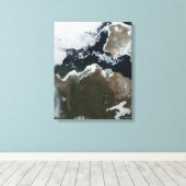 Satelliet-uitzicht van Noordwest-Canada Canvas Afdruk (Insitu (Houten vloer))