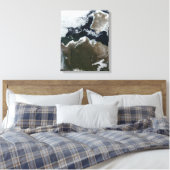 Satelliet-uitzicht van Noordwest-Canada Canvas Afdruk (Insitu (Slaapkamer))