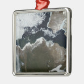 Satelliet-uitzicht van Noordwest-Canada Metalen Ornament (Links)