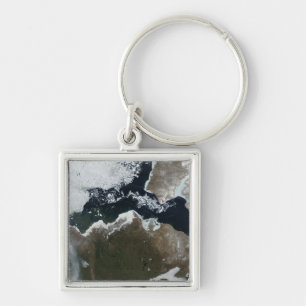 Satelliet-uitzicht van Noordwest-Canada Sleutelhanger