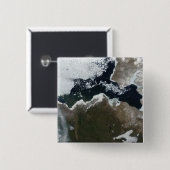 Satelliet-uitzicht van Noordwest-Canada Vierkante Button 5,1 Cm (Voorkant /achterkant)