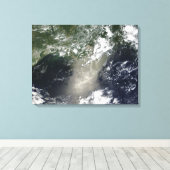 Satelliet-uitzicht van olielevers en olielonijnen canvas afdruk (Insitu (Houten vloer))