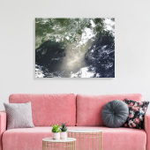 Satelliet-uitzicht van olielevers en olielonijnen canvas afdruk (Insitu (Woonkamer))
