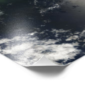 Satelliet-uitzicht van olielevers en olielonijnen foto afdruk (Hoek)