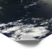 Satelliet-uitzicht van olielevers en olielonijnen poster (Hoek)