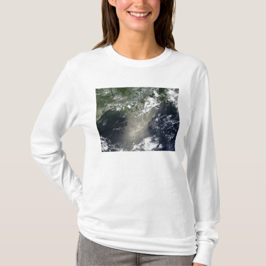 Satelliet-uitzicht van olielevers en olielonijnen t-shirt (Voorkant)