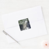 Satelliet-uitzicht van olielevers en olielonijnen vierkante sticker (Envelop)