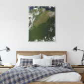 Satelliet-uitzicht van Oost-Colombia Canvas Afdruk (Insitu (Slaapkamer))