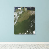 Satelliet-uitzicht van Oost-Colombia Canvas Afdruk (Insitu (Houten vloer))