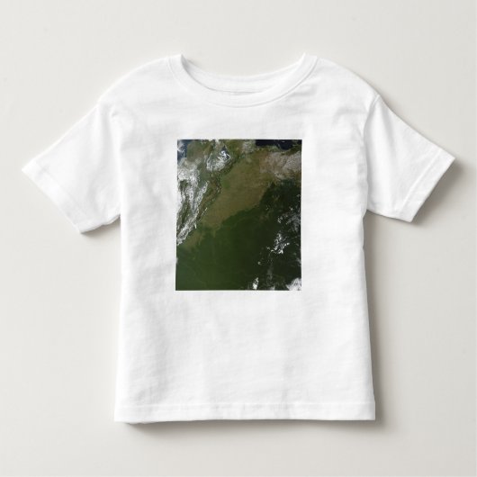 Satelliet-uitzicht van Oost-Colombia Kinder Shirts (Voorkant)