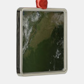 Satelliet-uitzicht van Oost-Colombia Metalen Ornament (Rechts)
