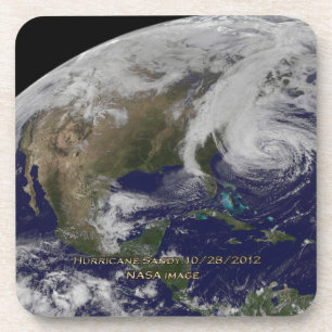 Satelliet-Uitzicht van orkaan Sandy Drankjes Onderzetter