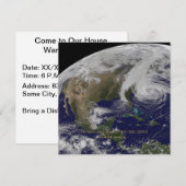 Satelliet-Uitzicht van orkaan Sandy Kaart (Voorkant / Achterkant)