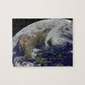 Satelliet-Uitzicht van orkaan Sandy Legpuzzel (Horizontaal)