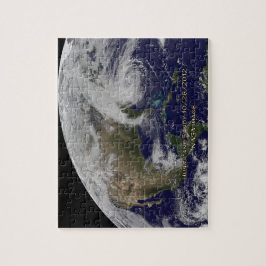 Satelliet-Uitzicht van orkaan Sandy Legpuzzel (Verticaal)