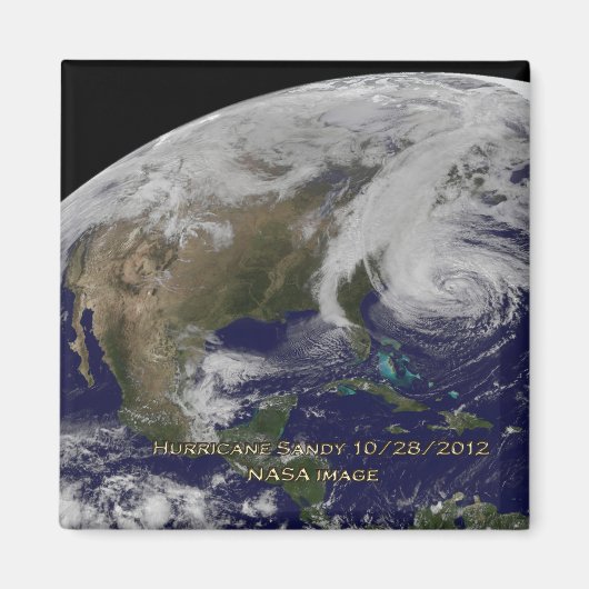 Satelliet-Uitzicht van orkaan Sandy Magneet (Voorkant)