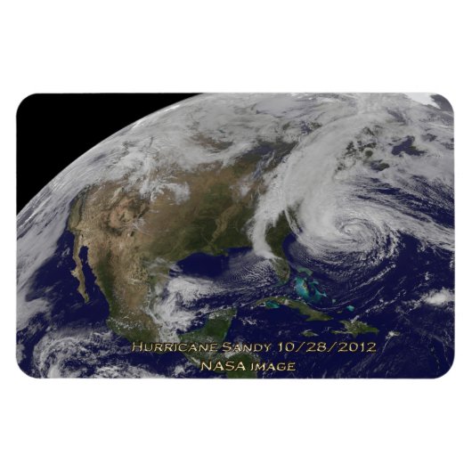 Satelliet-Uitzicht van orkaan Sandy Magneet (Horizontaal)