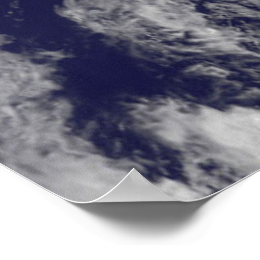 Satelliet-Uitzicht van orkaan Sandy Poster (Hoek)