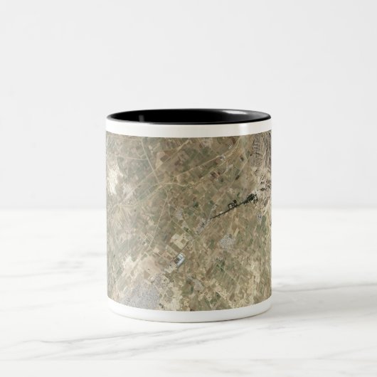 Satelliet-uitzicht van Persepolis Tweekleurige Koffiemok (Center)