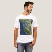 Satelliet-uitzicht van San Francisco, Californië T-shirt (Voorkant volledig)