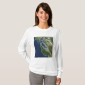 Satelliet-uitzicht van San Francisco, Californië T-shirt (Voorkant volledig)