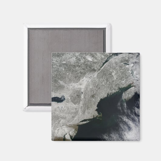Satelliet-uitzicht van sneeuw magneet (Voorkant / Achterkant)