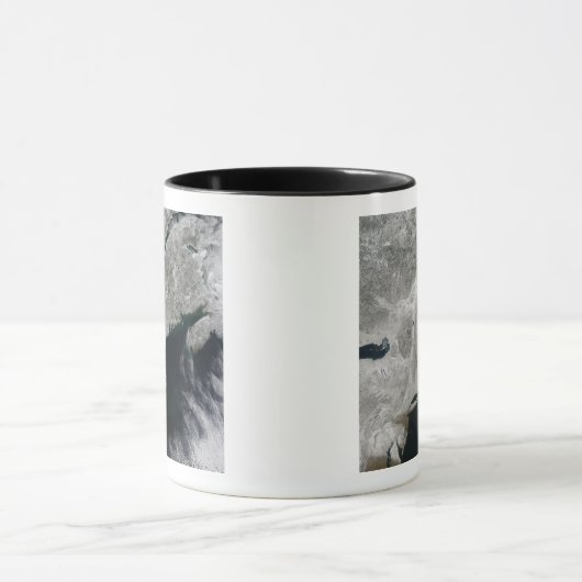 Satelliet-uitzicht van sneeuw mok (Midden)