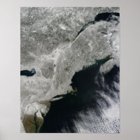 Satelliet-uitzicht van sneeuw