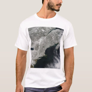 Satelliet-uitzicht van sneeuw t-shirt
