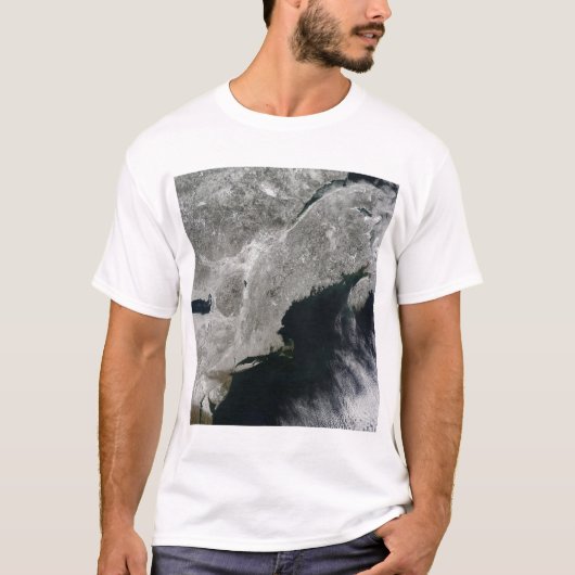 Satelliet-uitzicht van sneeuw t-shirt (Voorkant)